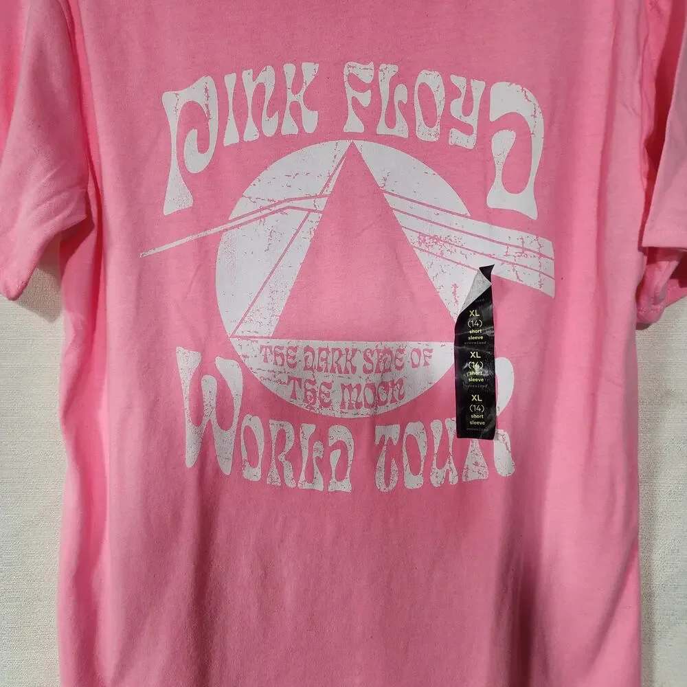 Pink floyd world tour girls shirt size XL 14 Faded